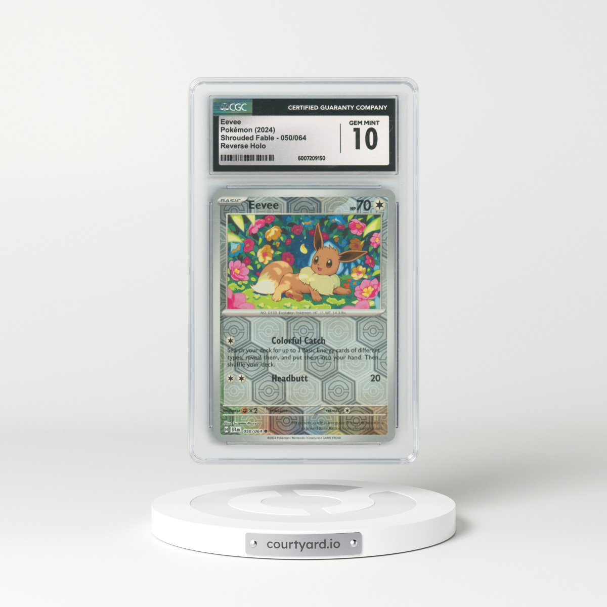 2023 Shrouded Fable - SFA EN #050/064 Eevee - Reverse Holo (CGC 10 GEM MINT)