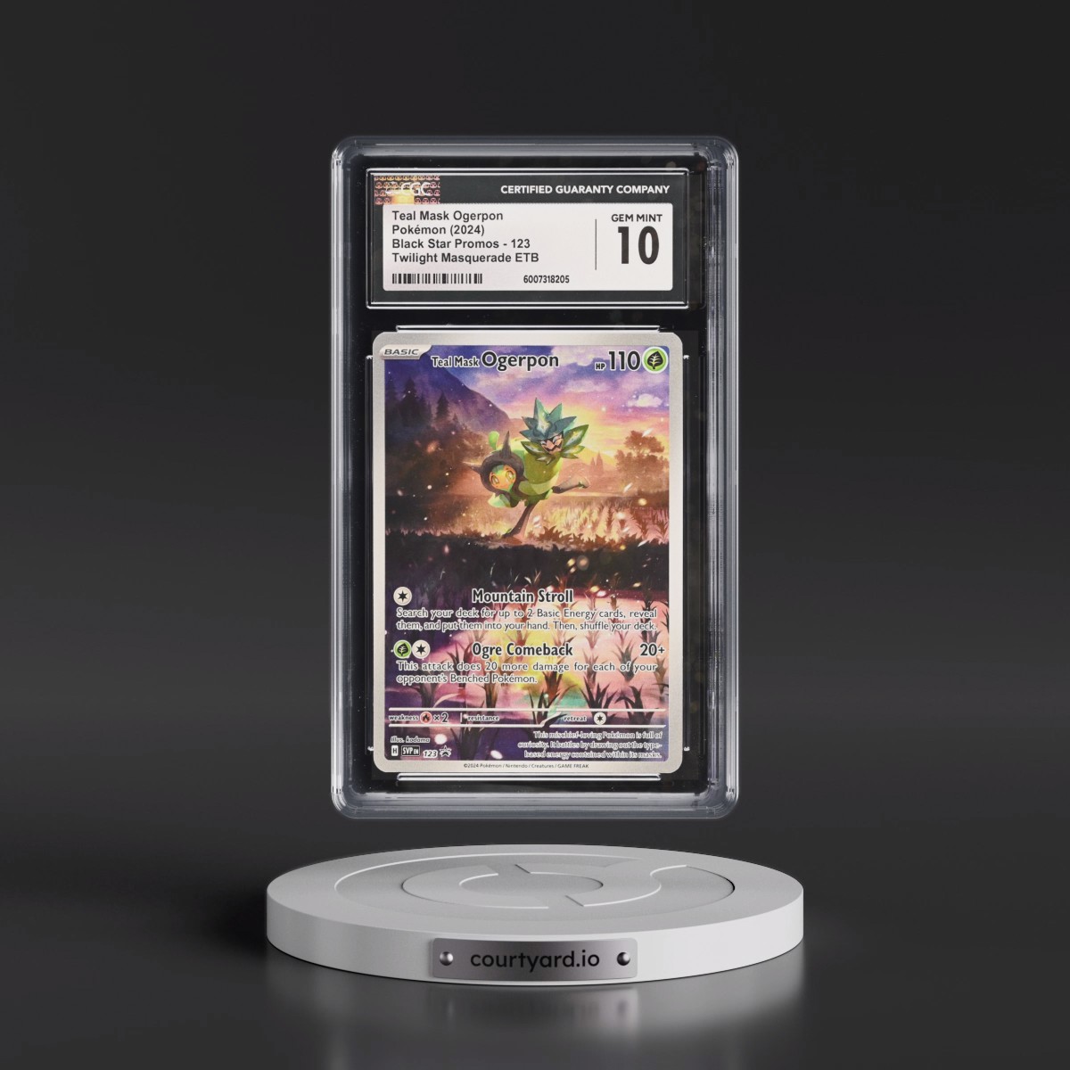 2023 Black Star Promos - Scarlet & Violet SVP EN #123 Teal Mask Ogerpon - Twilight Masquerade Elite Trainer Box (Holo) (CGC 10 GEM MINT)