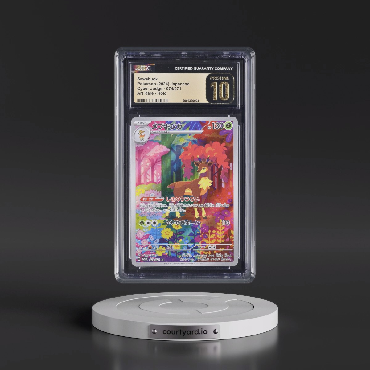 2024 Pokémon Sv5m-Cyber Judge #074 Sawsbuck - Art Rare (CGC 10 PRISTINE)