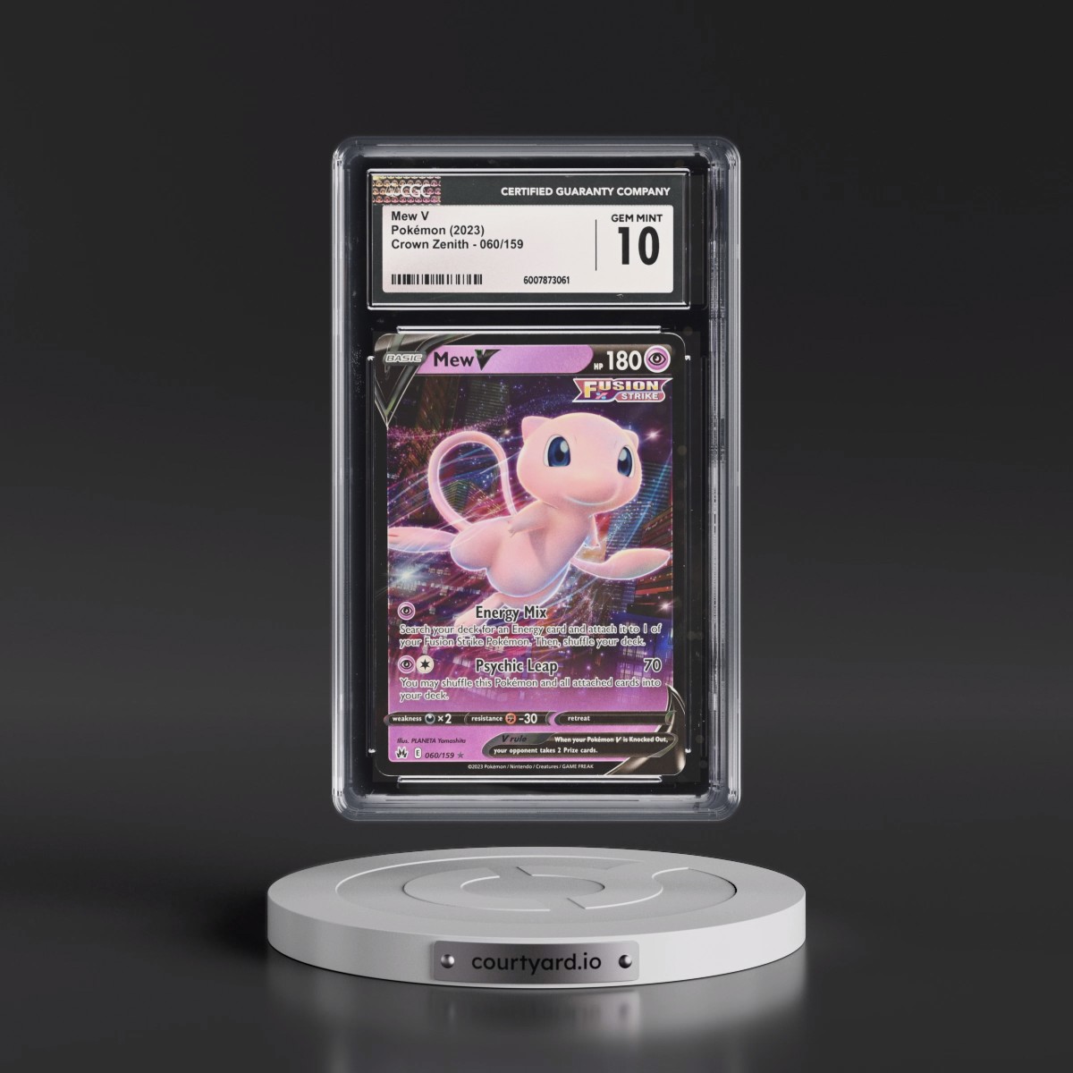 2023 Crown Zenith #060/159 Mew V - Holo (CGC 10 GEM MINT)