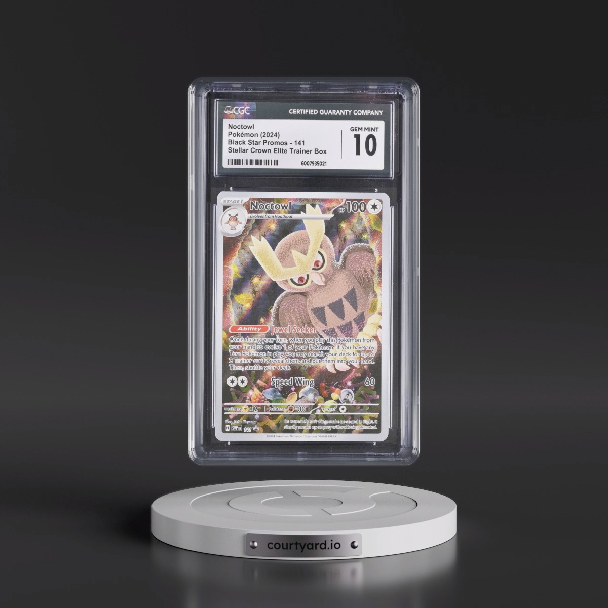 2024 Pokémon Svp EN-SV Black Star Promo #141 Noctowl - Stellar Crown Elite Trainer Box (CGC 10 GEM MINT)