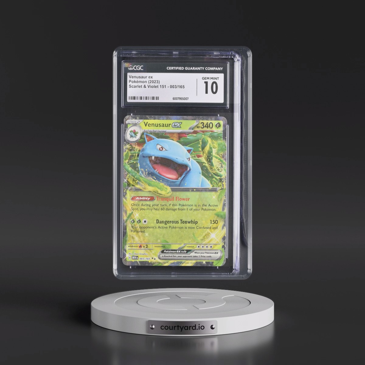 2023 Scarlet & Violet 151 - MEW EN #003/165 Venusaur ex - Holo (CGC 10 GEM MINT)