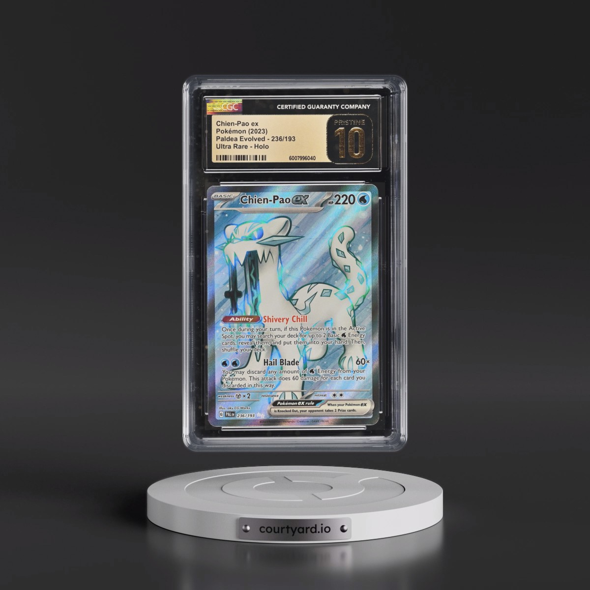 2023 Paldea Evolved - PAL EN #236/193 Chien-Pao ex - Ultra Rare Holo (CGC 10 PRISTINE)