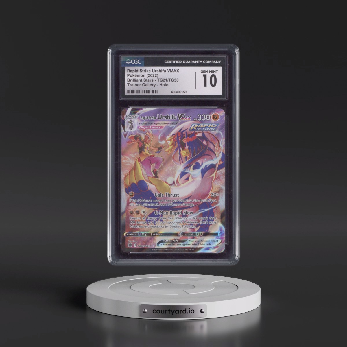 2022 Brilliant Stars #TG21/TG30 Rapid Strike Urshifu VMAX - Trainer Gallery Holo (CGC 10 GEM MINT)
