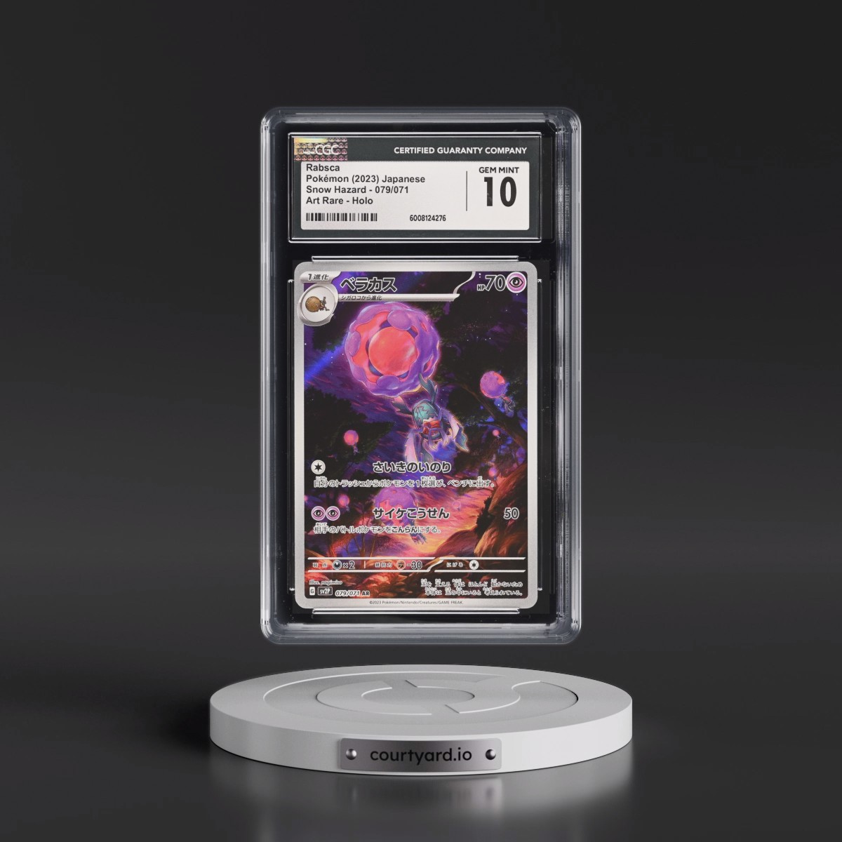 2023 Pokémon Sv2p-Snow Hazard #079 Rabsca - Art Rare (CGC 10 GEM MINT)