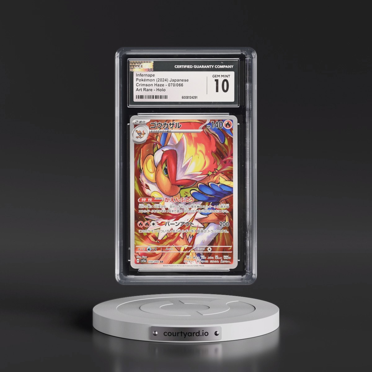 2024 Crimson Haze #070/066 Infernape - Art Rare Holo (CGC 10 GEM MINT)