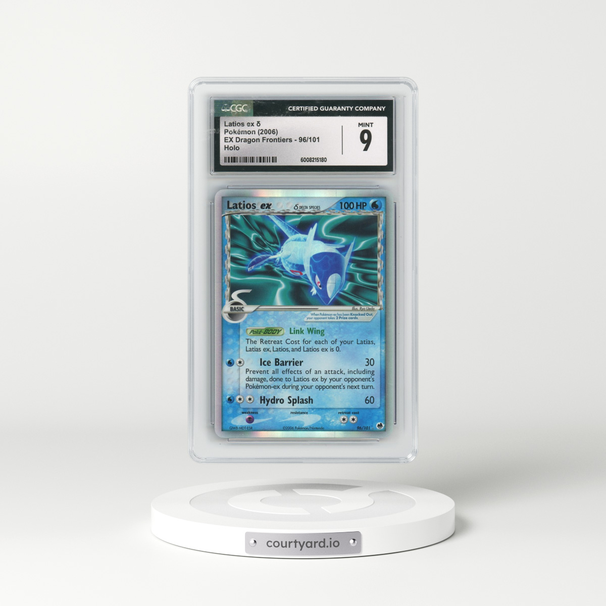 2006 EX Dragon Frontiers #96/101 Latios ex δ - Holo (CGC 9 MINT)