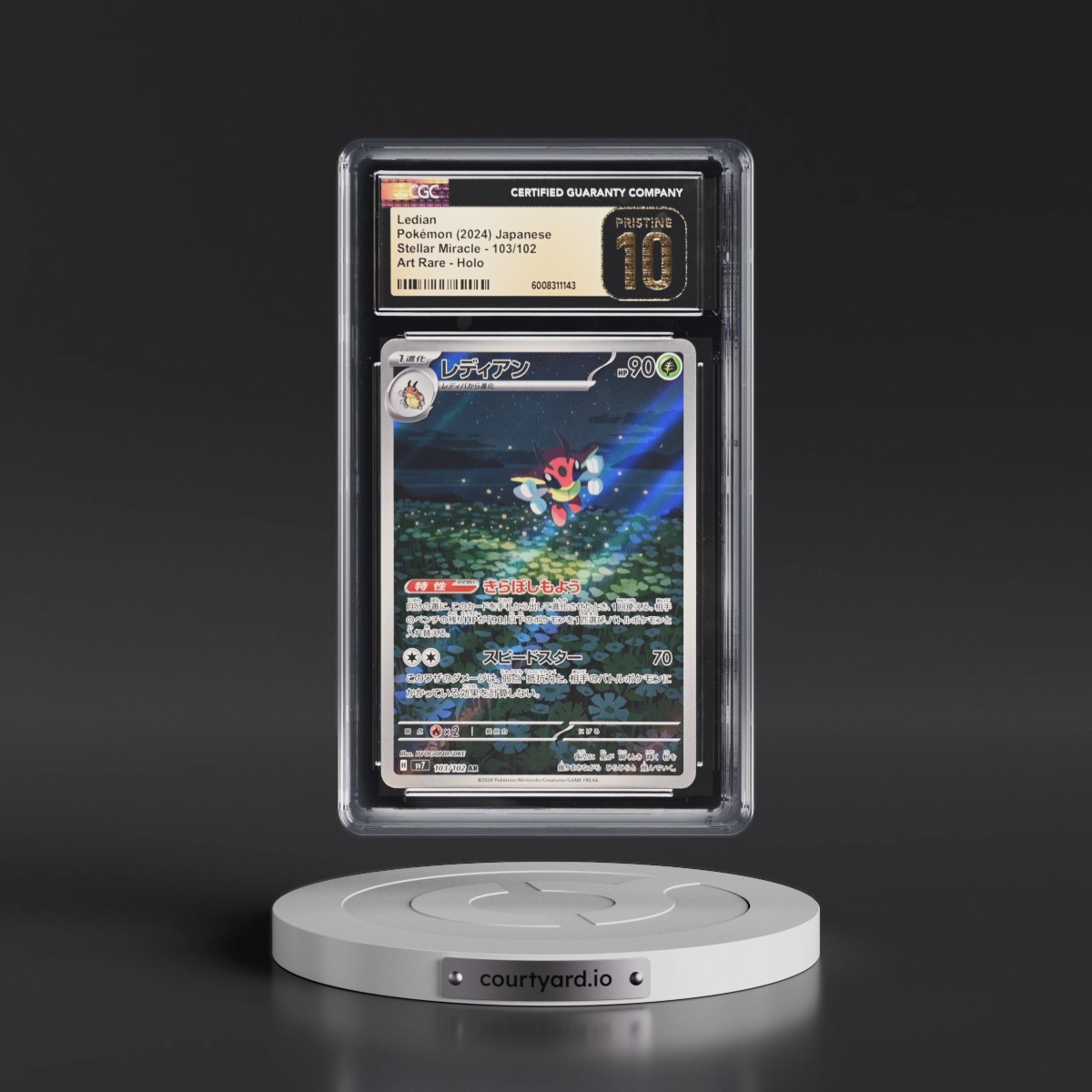 2024 Stellar Miracle #103/102 Ledian - Art Rare Holo (CGC 10 PRISTINE)