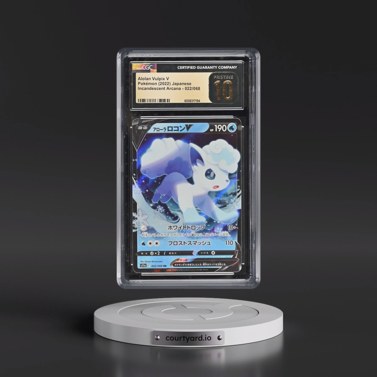 2022 Incandescent Arcana #022/068 Alolan Vulpix V - Holo (CGC 10 PRISTINE)