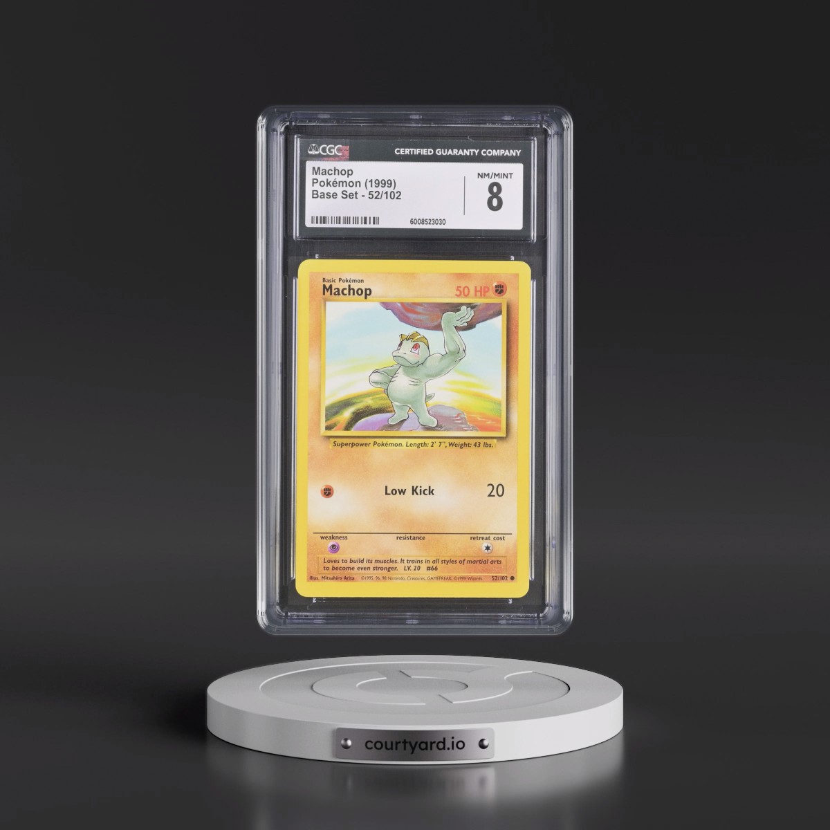 1999 Base Set #52/102 Machop (CGC 8 NM-MT)