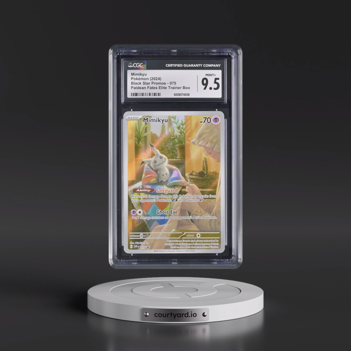 2023 Black Star Promos - Scarlet & Violet SVP EN #075 Mimikyu - Paldean Fates Elite Trainer Box (Holo) (CGC 9.5 MINT+)