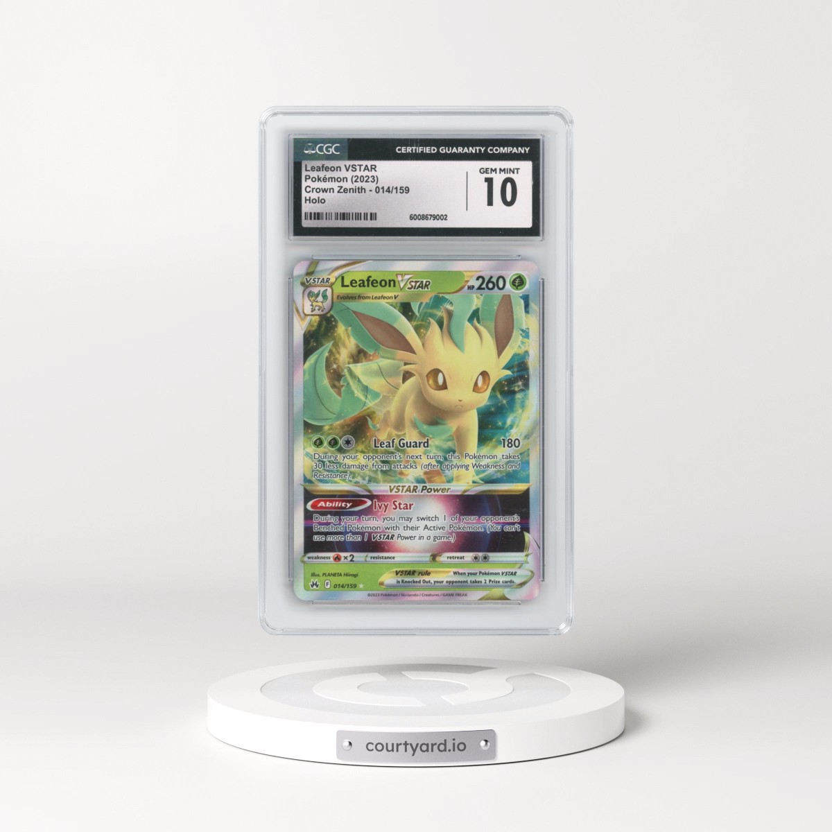 2023 Crown Zenith #014/159 Leafeon VSTAR - Holo (CGC 10 GEM MINT)