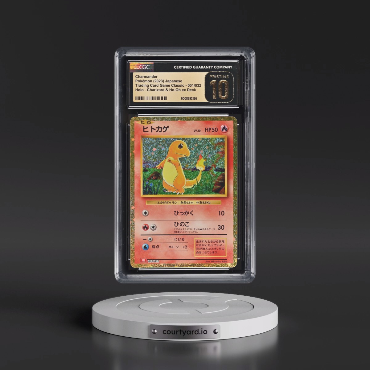 2023 Trading Card Game Classic - CLF, CLL, CLK #001/032 Charmander - Charizard & Ho-Oh ex Deck - CLL Holo (CGC 10 PRISTINE)