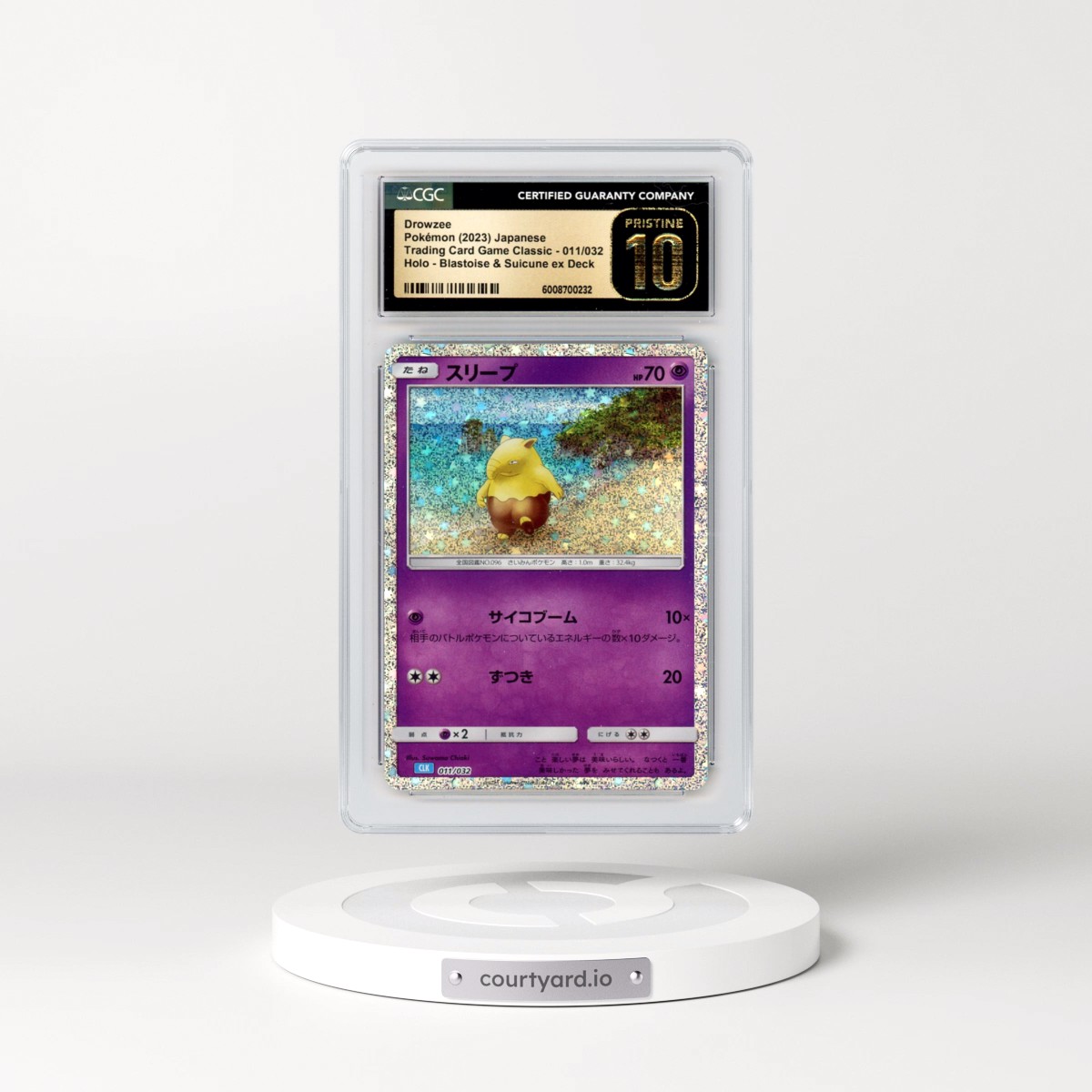 2023 Trading Card Game Classic - CLF, CLL, CLK #011/032 Drowzee - Holo Blastoise & Suicune ex Deck - CLK (CGC 10 PRISTINE)