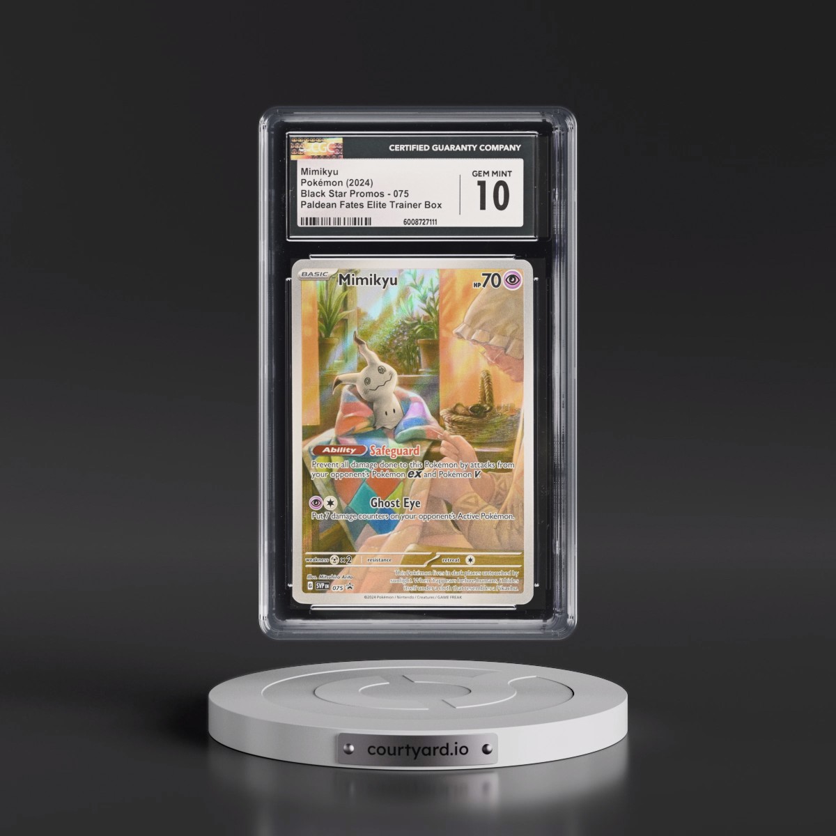 2023 Black Star Promos - Scarlet & Violet SVP EN #075 Mimikyu - Paldean Fates Elite Trainer Box (Holo) (CGC 10 GEM MINT)