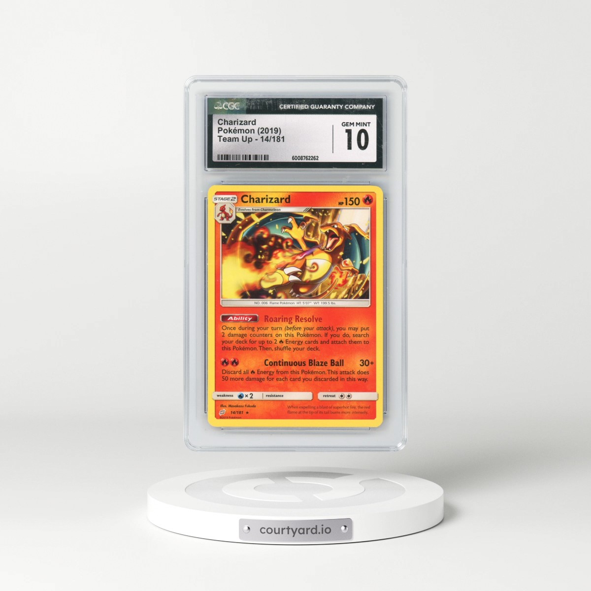 2019 Team Up #14/181 Charizard (CGC 10 GEM MINT)