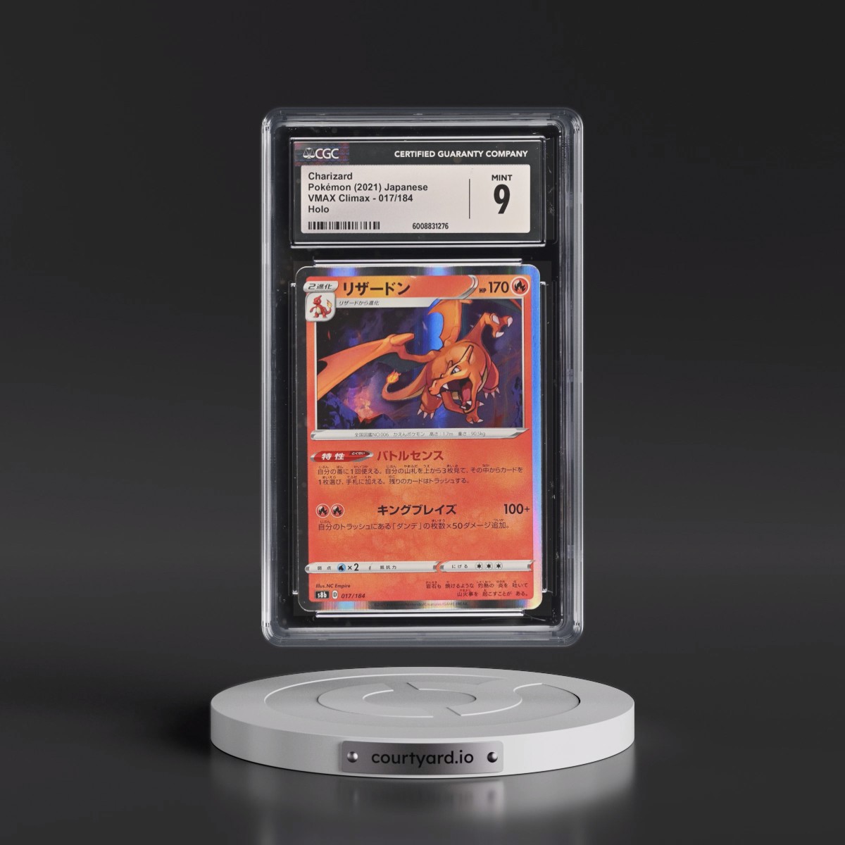 2021 VMAX Climax #017/184 Charizard - Line Holo (CGC 9 MINT)