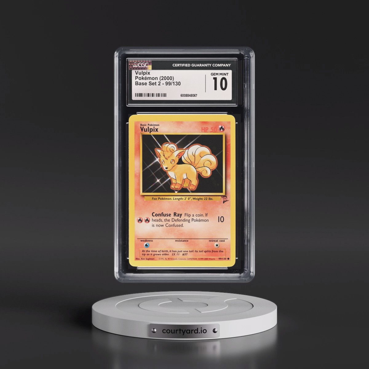2000 Base Set 2 #99/130 Vulpix (CGC 10 GEM MINT)