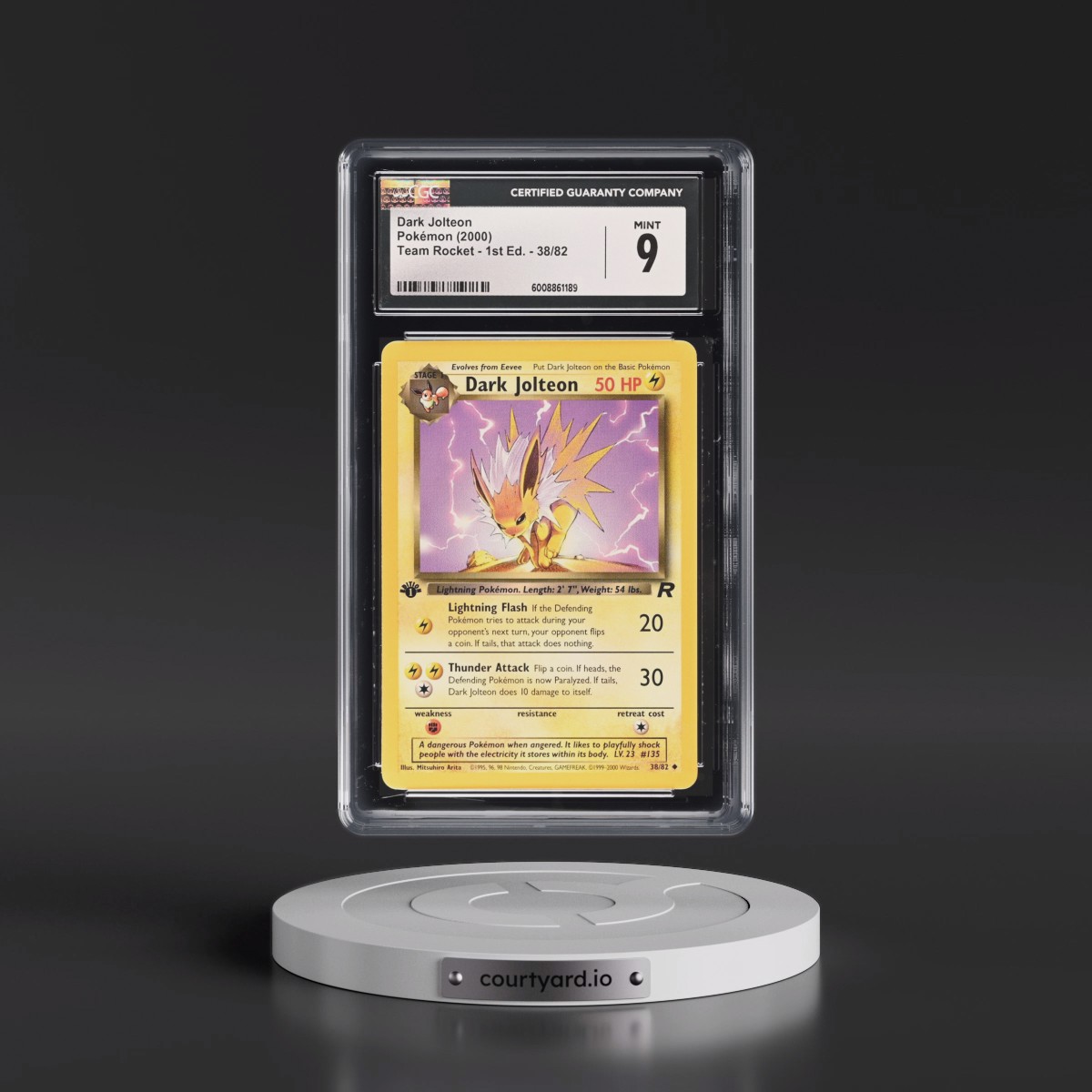 2000 Team Rocket #38/82 Dark Jolteon - 1st Edition 1st Edition (CGC 9 MINT)