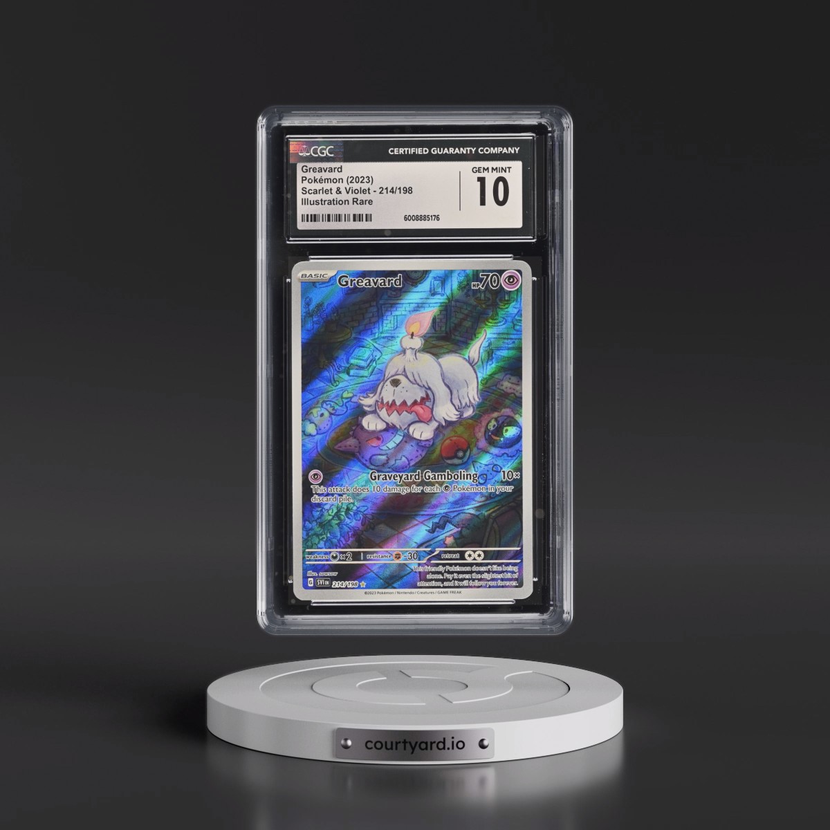 2023 Scarlet & Violet #214/198 Greavard - Illustration Rare Holo (CGC 10 GEM MINT)