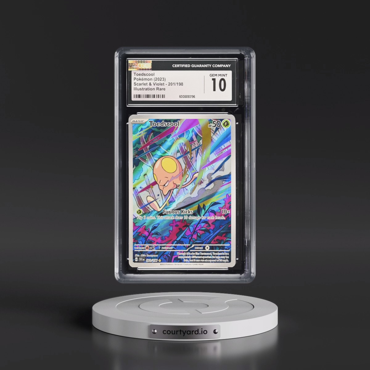 2023 Pokémon Svi EN-Scarlet & Violet #201 Toedscool - Illustration Rare (CGC 10 GEM MINT)