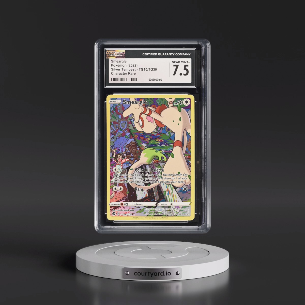 2022 Silver Tempest #TG10/TG30 Smeargle - Trainer Gallery Holo (CGC 7.5 NM+)