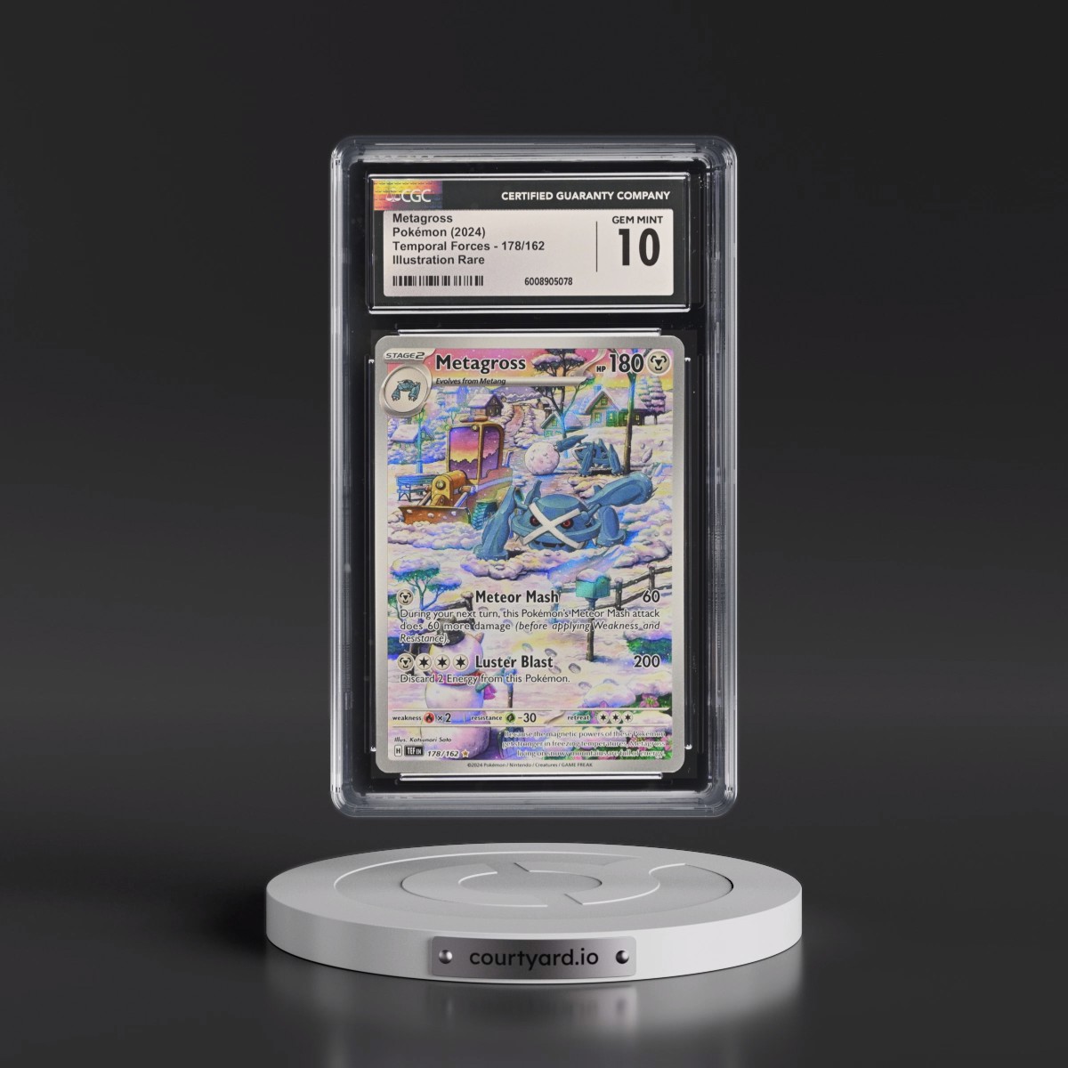 2023 Temporal Forces - TEF EN #178/162 Metagross - Illustration Rare Holo (CGC 10 GEM MINT)