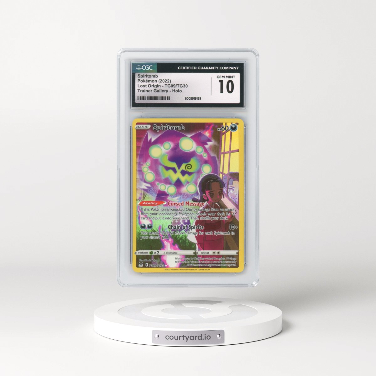 2022 Lost Origin #TG09/TG30 Spiritomb - Character Rare (CGC 10 GEM MINT)