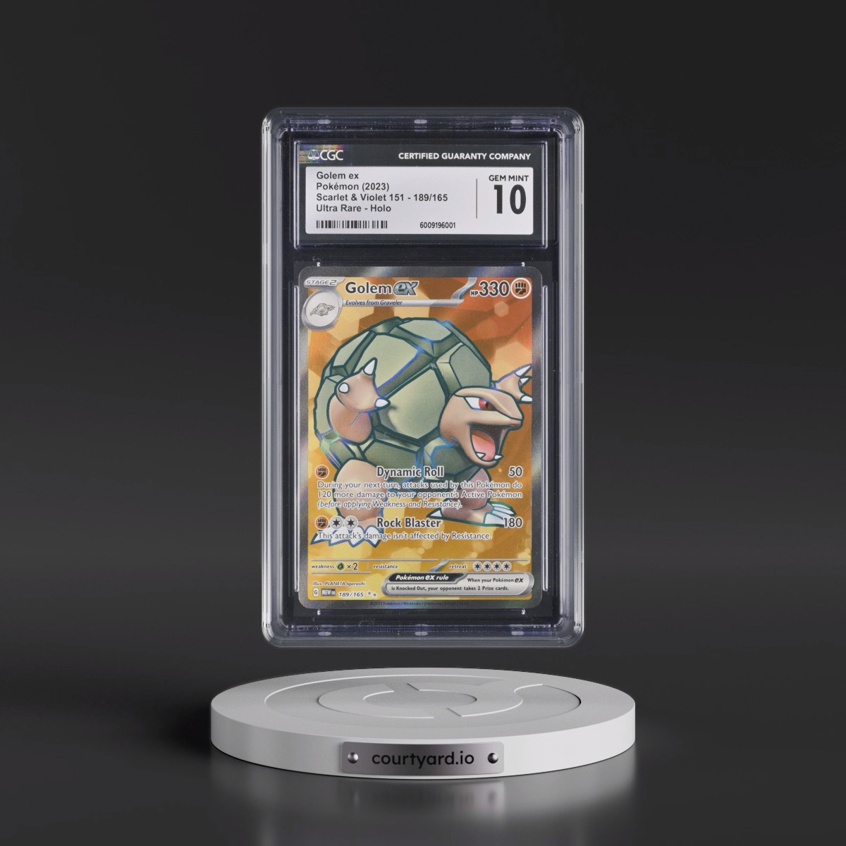 2023 Scarlet & Violet 151 - MEW EN #189/165 Golem ex - Ultra Rare Holo (CGC 10 GEM MINT)
