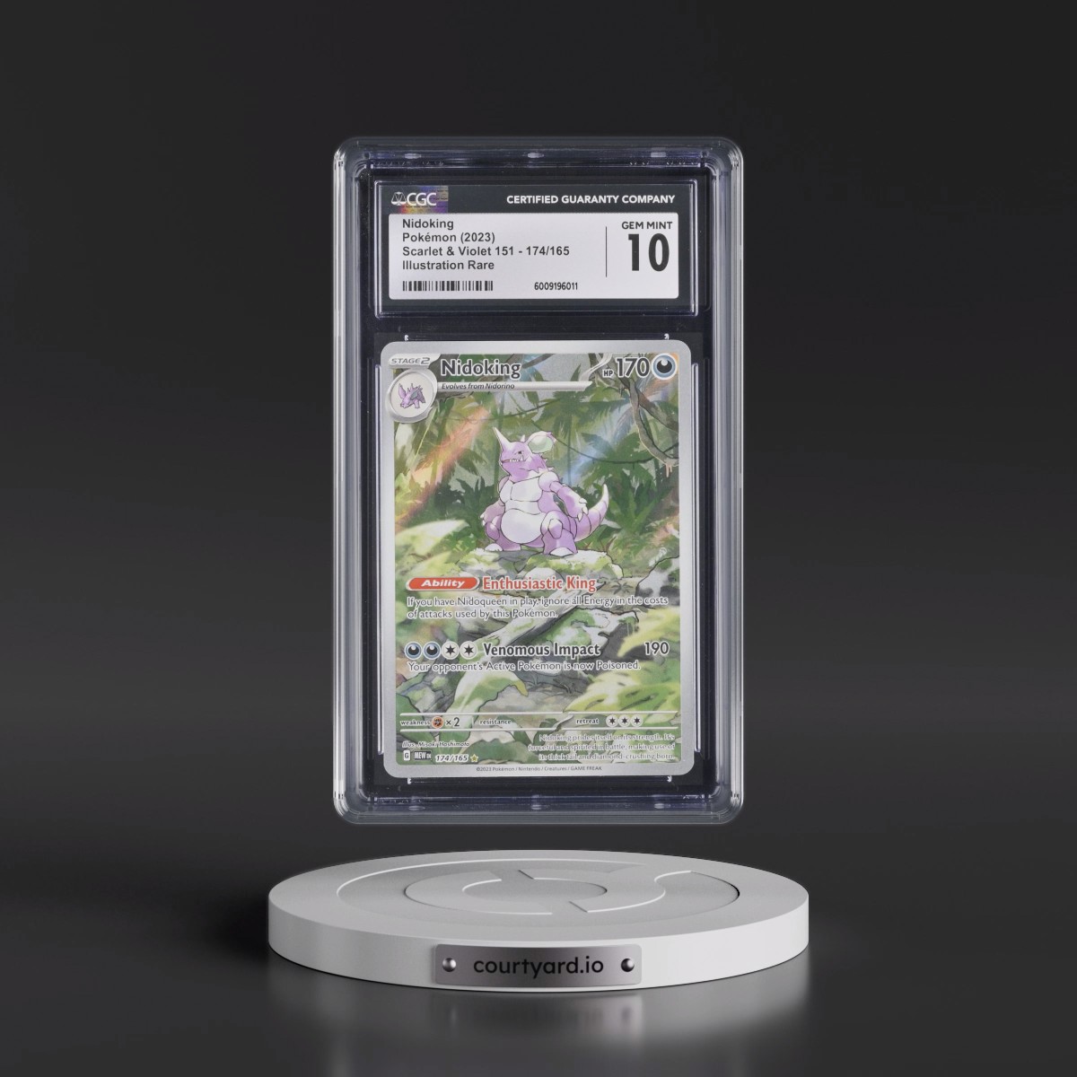 2023 Scarlet & Violet 151 - MEW EN #174/165 Nidoking - Illustration Rare Holo (CGC 10 GEM MINT)