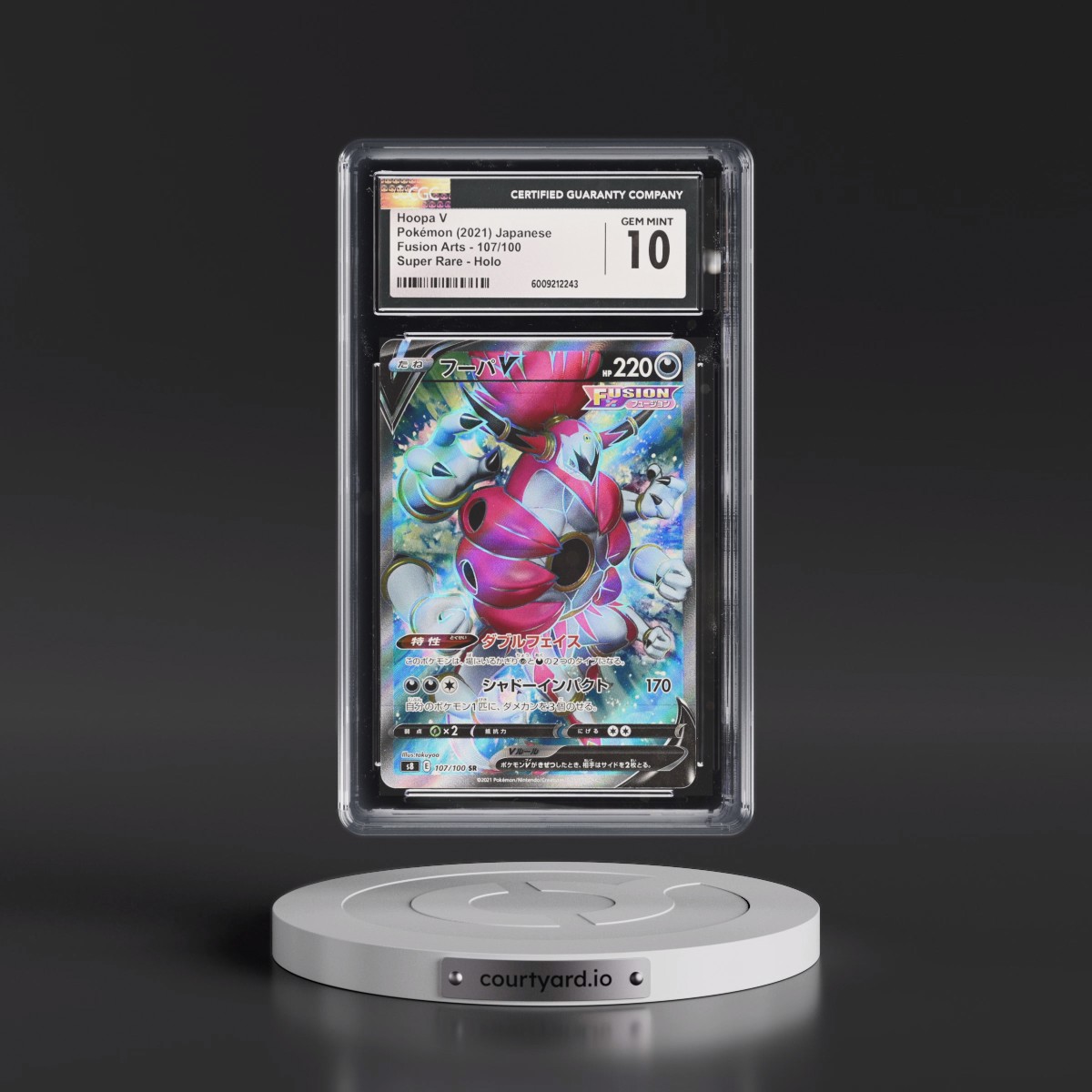 2021 Fusion Arts #107/100 Hoopa V - Super Rare Holo (CGC 10 GEM MINT)