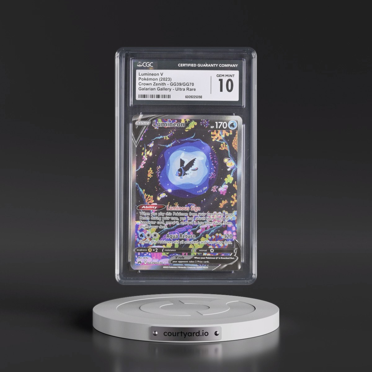 2023 Crown Zenith #GG39/GG70 Lumineon V - Galarian Gallery Holo (CGC 10 GEM MINT)