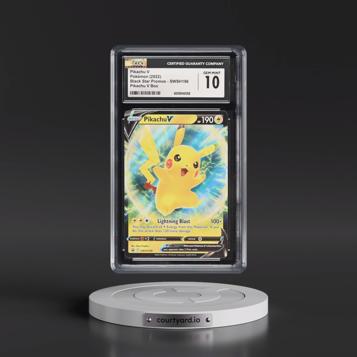 2017 Black Star Promos - Sword & Shield #SWSH198 Pikachu V - Holo (CGC 10 GEM MINT)