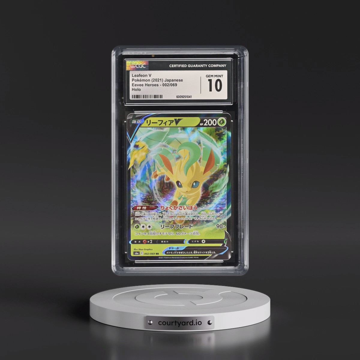 2021 Eevee Heroes #002/069 Leafeon V - Holo (CGC 10 GEM MINT)