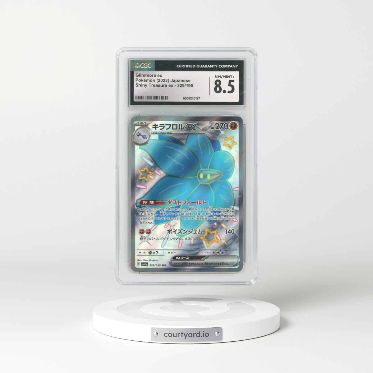 2023 Shiny Treasure ex #329/190 Glimmora ex - Shiny Super Rare Holo (CGC 8.5 NM-MT+)