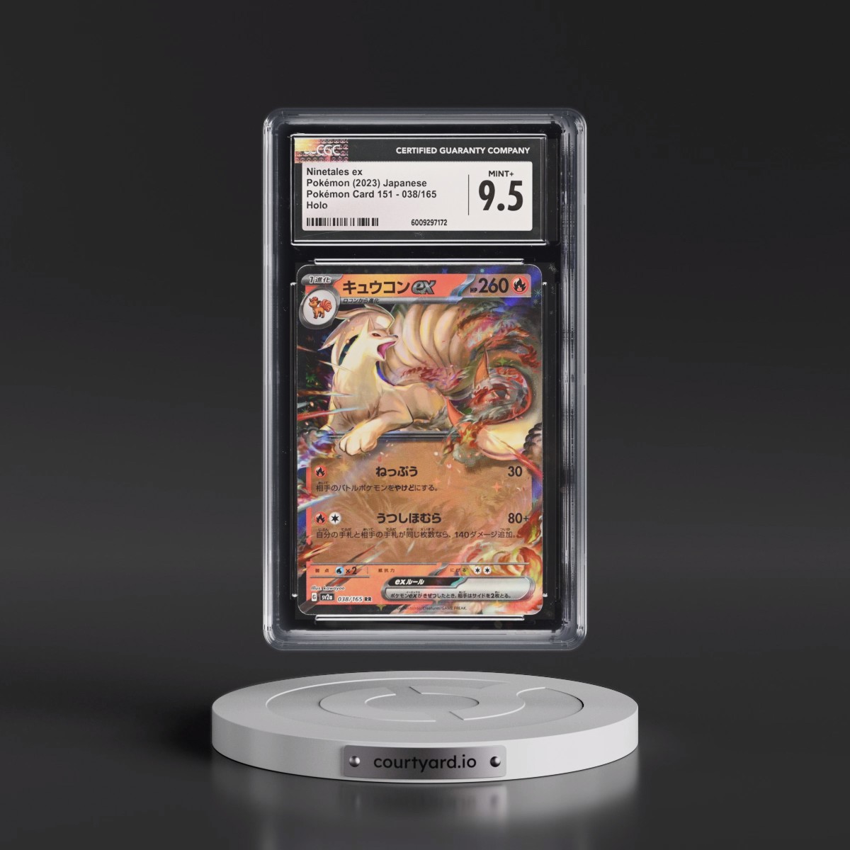 2023 Pokémon Card 151 #038/165 Ninetales ex - Holo (CGC 9.5 MINT+)