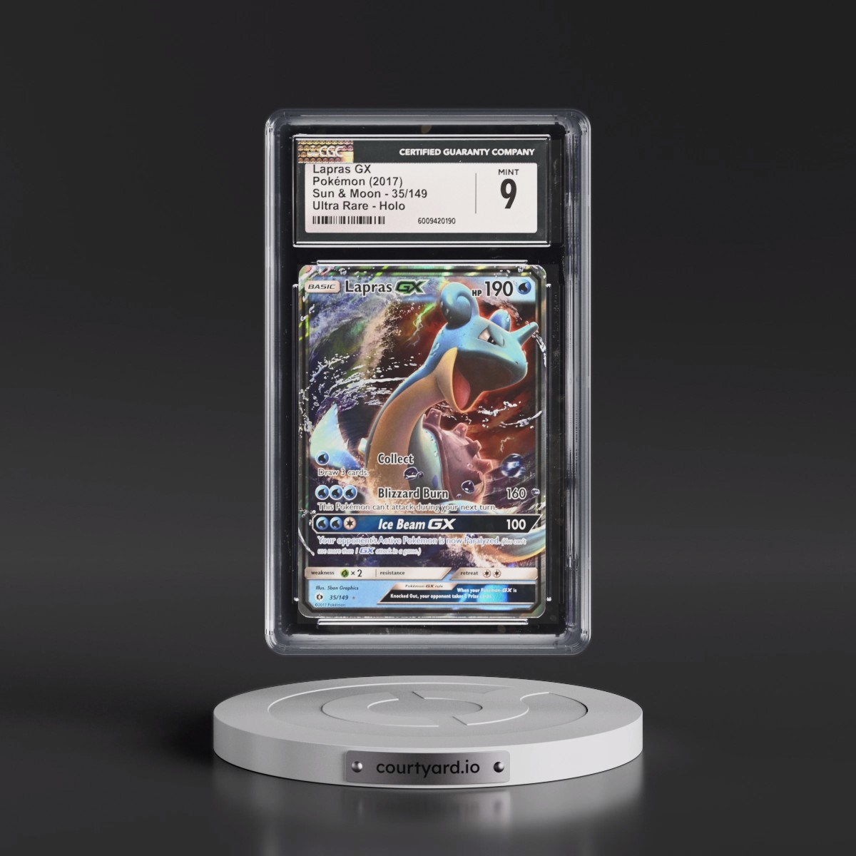 2017 Sun & Moon #35/149 Lapras GX - Holo (CGC 9 MINT)