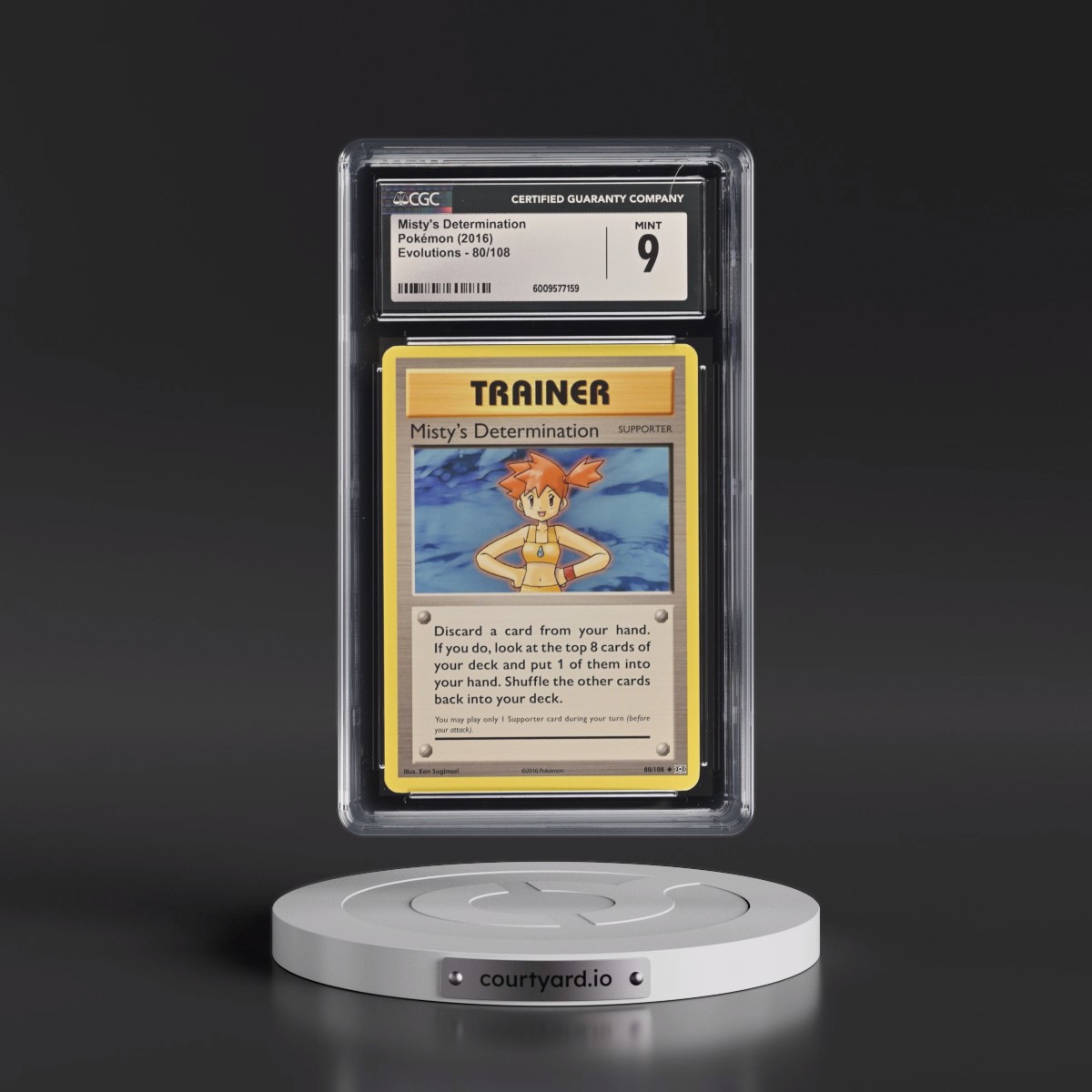 2016 Evolutions #80/108 Misty's Determination (CGC 9 MINT)