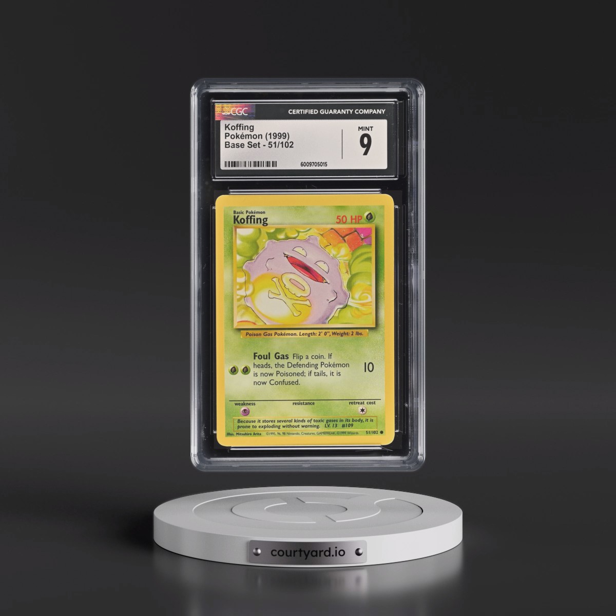 1999 Base Set #51/102 Koffing (CGC 9 MINT)