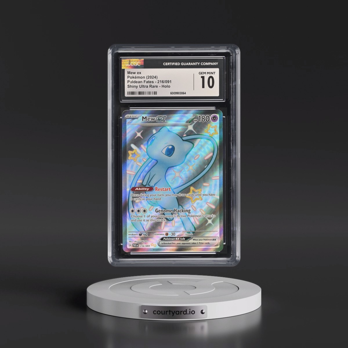2024 Paldean Fates - PAF EN #216/091 Mew ex - Shiny Ultra Rare Holo (CGC 10 GEM MINT)