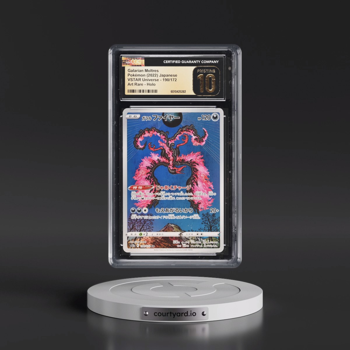 2022 VSTAR Universe #190/172 Galarian Moltres - Art Rare Holo (CGC 10 PRISTINE)