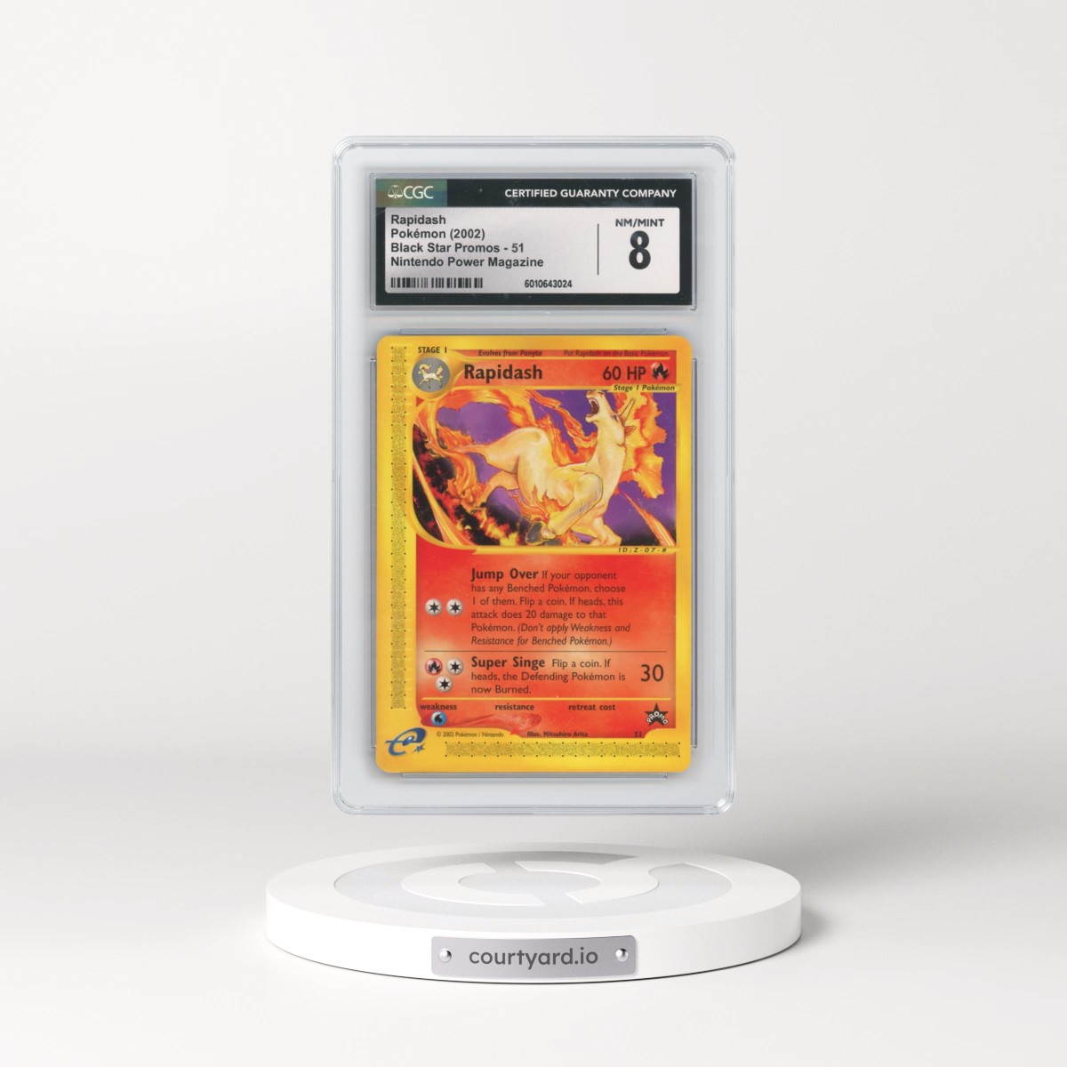 1999 Black Star Promos #51 Rapidash - Nintendo Power Magazine (CGC 8 NM-MT)