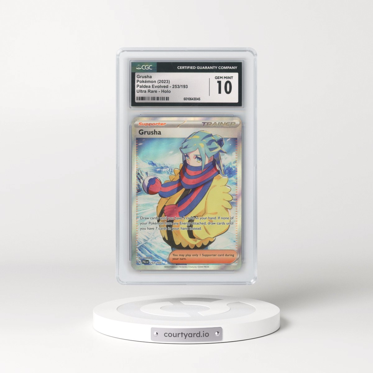 2023 Paldea Evolved - PAL EN #253/193 Grusha - Ultra Rare Holo (CGC 10 GEM MINT)