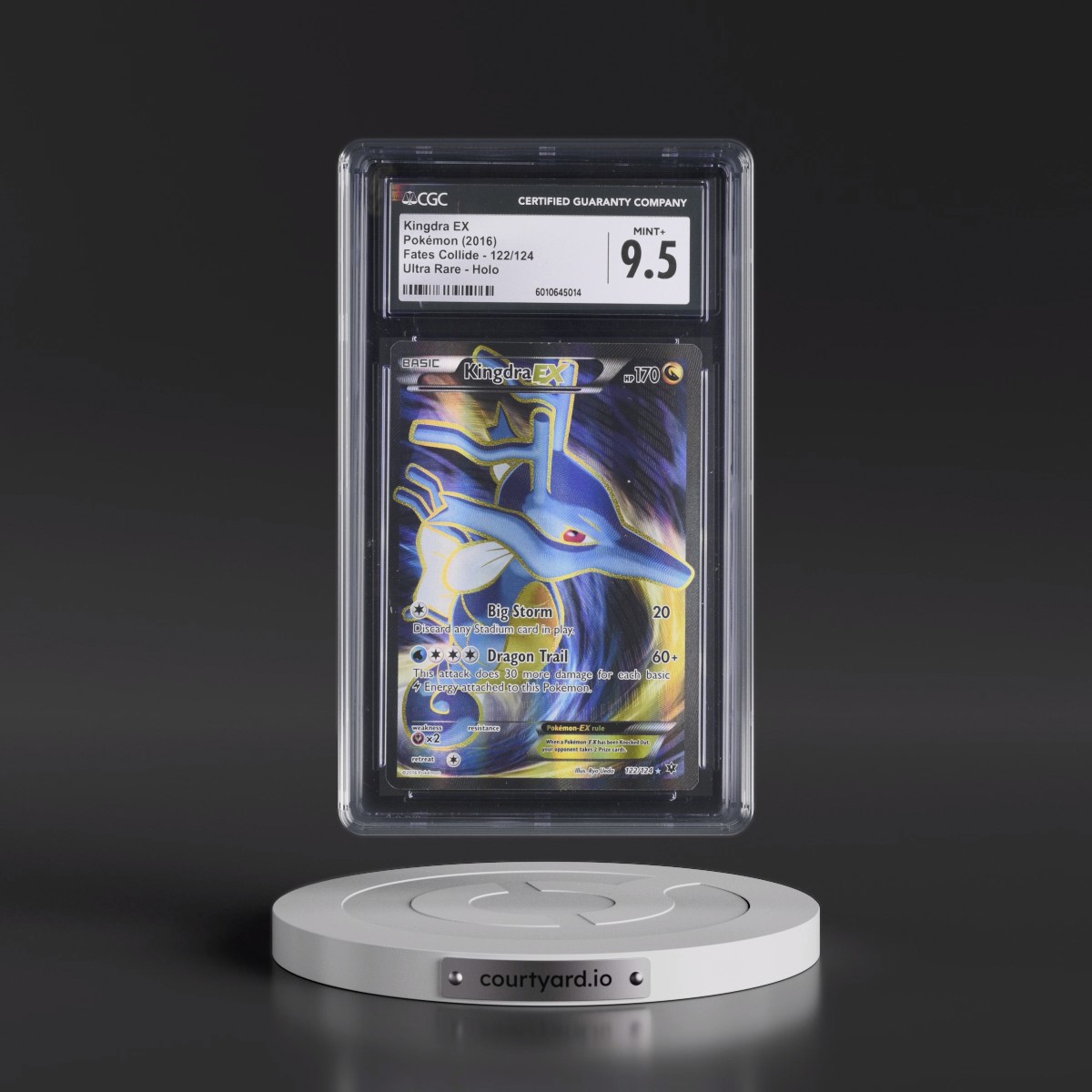 2016 Fates Collide #122/124 Kingdra EX - Ultra Rare Holo (CGC 9.5 MINT+)