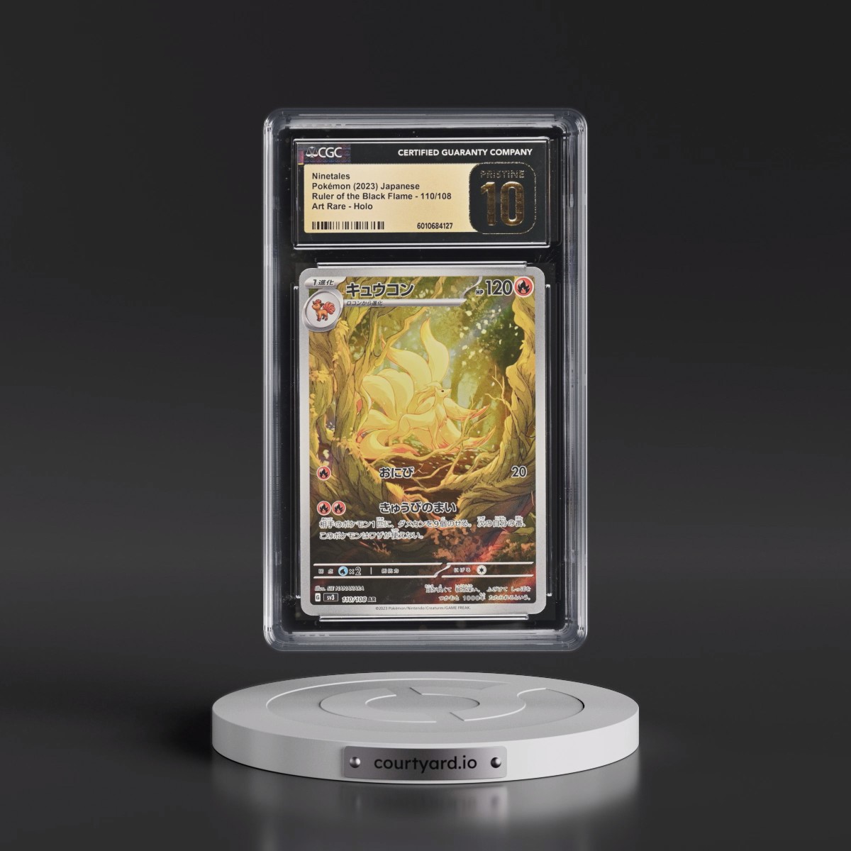 2023 Ruler of the Black Flame #110/108 Ninetales - Art Rare Holo (CGC 10 PRISTINE)