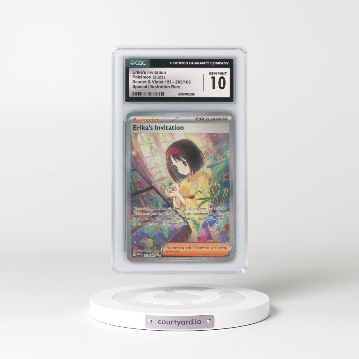 2023 Scarlet & Violet 151 - MEW EN #203/165 Erika's Invitation - Special Illustration Rare (CGC 10 GEM MINT)