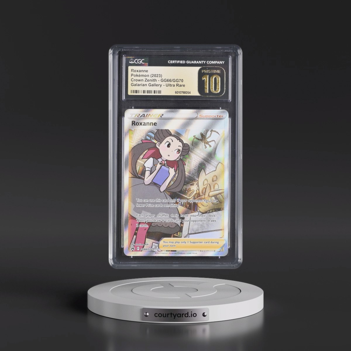 2023 Crown Zenith #GG66/GG70 Roxanne - Galarian Gallery Holo (CGC 10 PRISTINE)