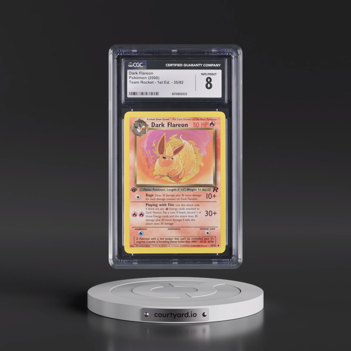 2000 Team Rocket #35/82 Dark Flareon - 1st Edition 1st Edition (CGC 8 NM-MT)