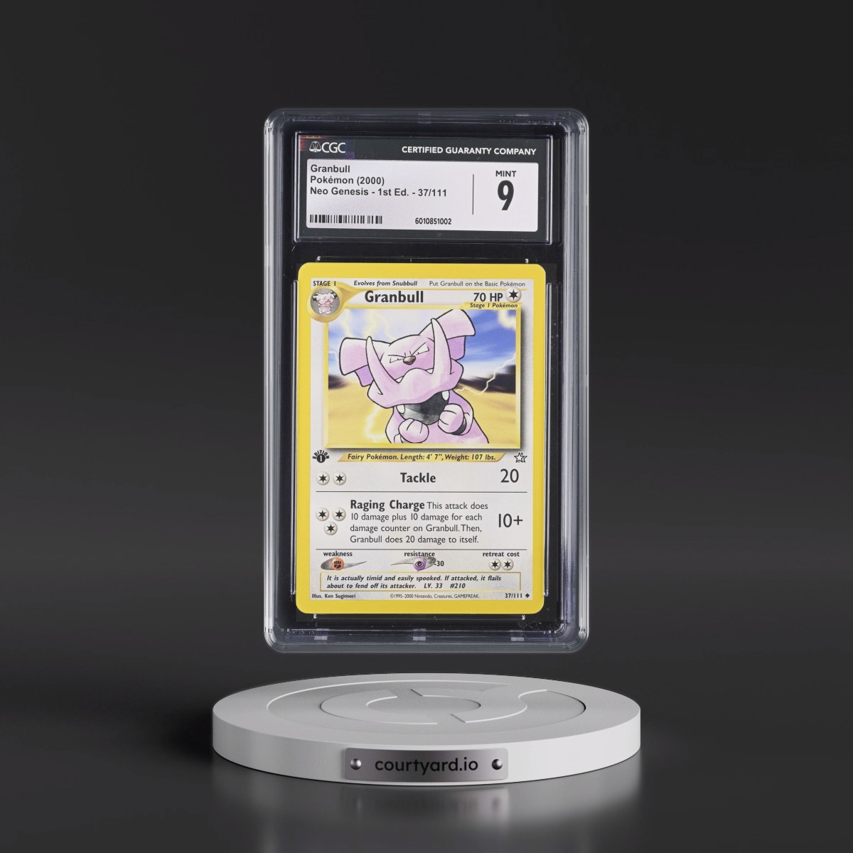 2000 Neo Genesis #37/111 Granbull - 1st Edition (CGC 9 MINT)