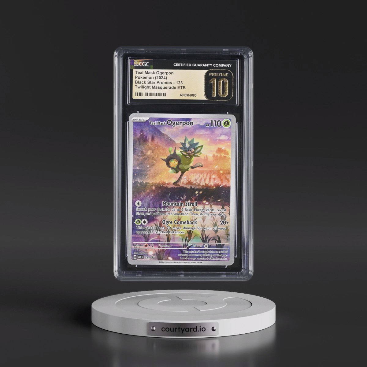 2023 Black Star Promos - Scarlet & Violet SVP EN #123 Teal Mask Ogerpon - Twilight Masquerade Elite Trainer Box (Holo) (CGC 10 PRISTINE)
